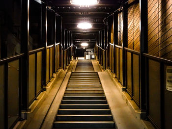 Empty corridor in building