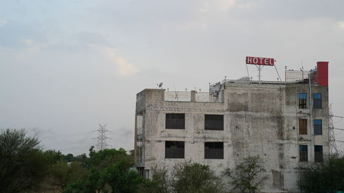 Low angle view of building against sky