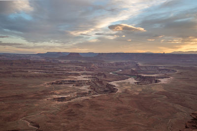 Aerial view of dramatic landscape