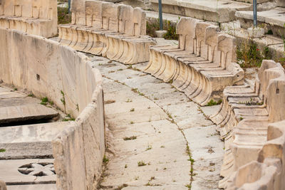 View of old ruins in city