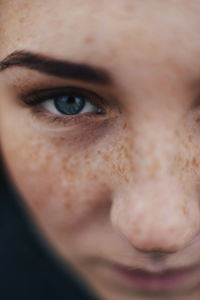 Close-up portrait of teenage girl