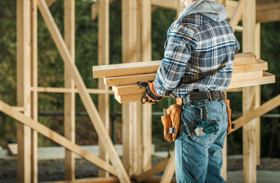 Man working on wood