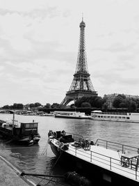 View of river with buildings in background