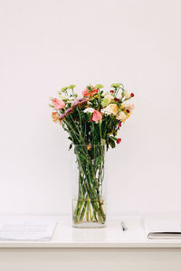 Close-up of vase against white background