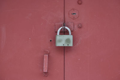 Close-up of closed door