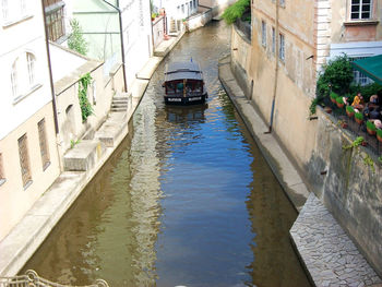 Narrow canal along buildings