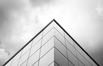 Low angle view of modern building against sky