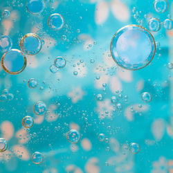 Full frame shot of wet bubbles