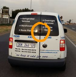 Information sign in bus