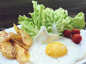 Close-up of food in plate