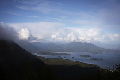 View of the barkley sound on vancouver island
