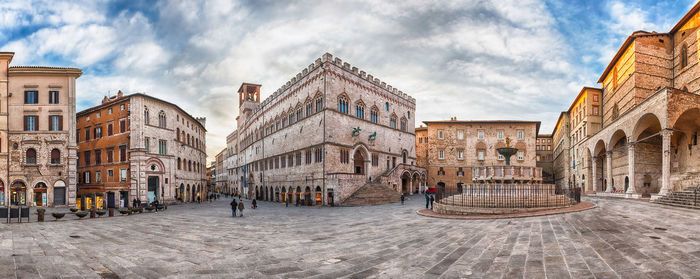 Panoramic view of buildings in town