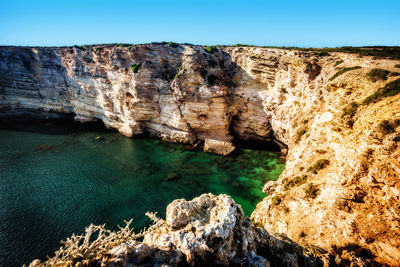 Rock formations at seaside