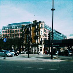 City street with buildings in background