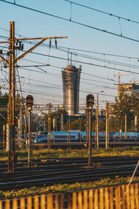 Railroad tracks against sky