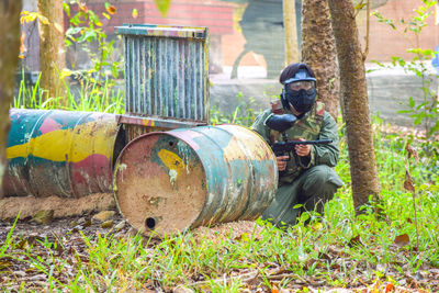 Paintball in the forest