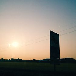 View of landscape at sunset