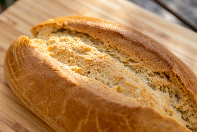 Close-up of bread on table