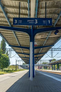 View of railroad station platform