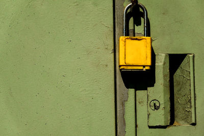 Close-up of closed door