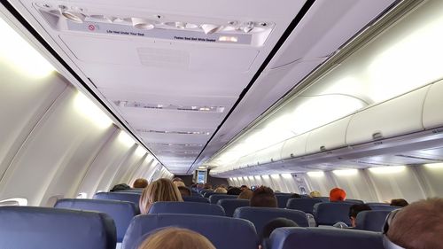 People sitting in airplane