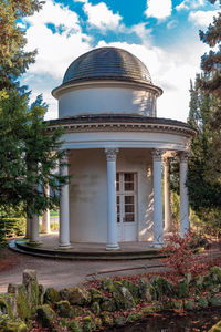 View of building against cloudy sky