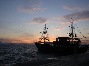 Scenic view of sea at sunset