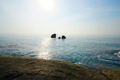 Scenic view of sea against sky