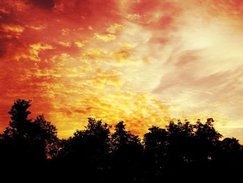 Low angle view of sky at sunset