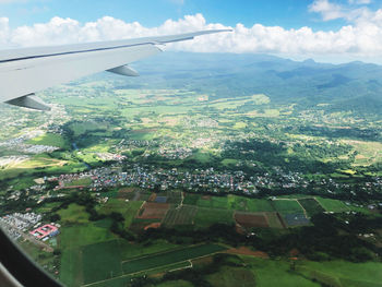 Aerial view of landscape against sky