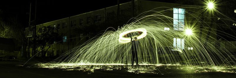 Light trails at night