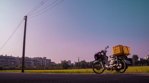 Autobike under the blue sky