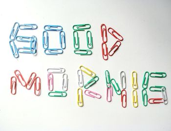 Close-up of text on white background