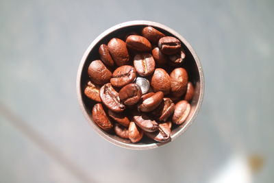 Close-up of roasted coffee beans
