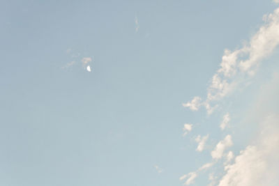 Low angle view of moon in sky
