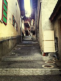 Narrow alley in city