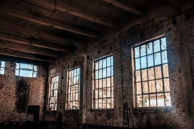 Low angle view of abandoned building