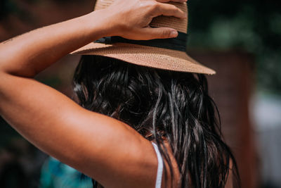 Close-up portrait of woman