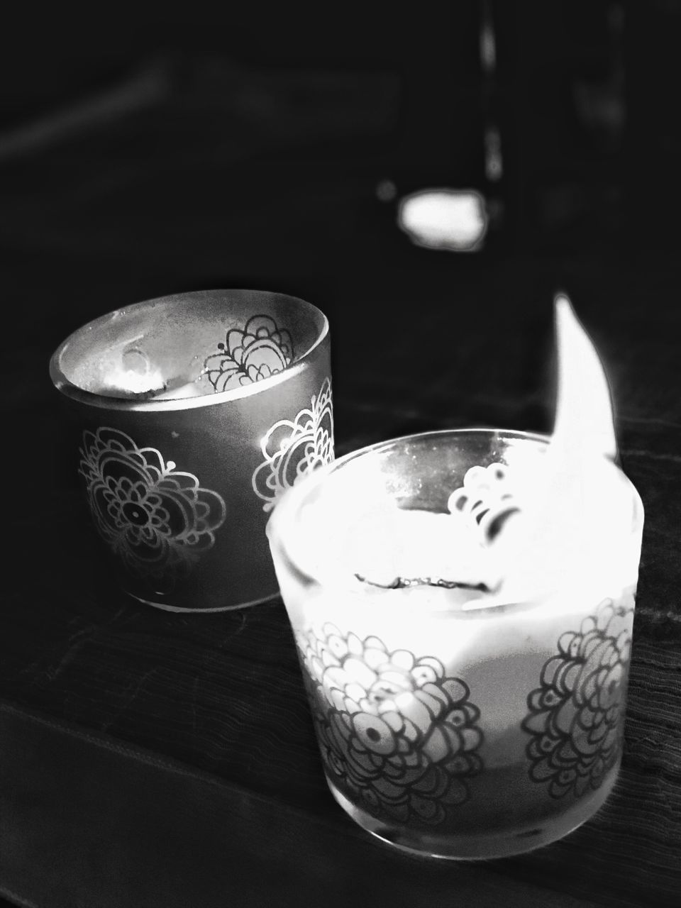 table, candle, indoors, no people, close-up, flame, burning, focus on foreground, illuminated, day, freshness