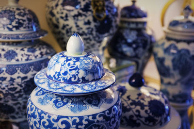 Close up of ceramic chinaware