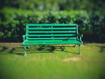 Close-up of empty park