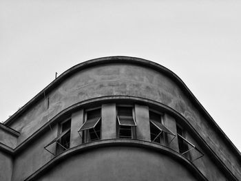 Low angle view of building against clear sky