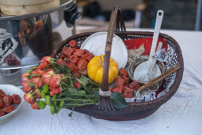 Close-up of food in container