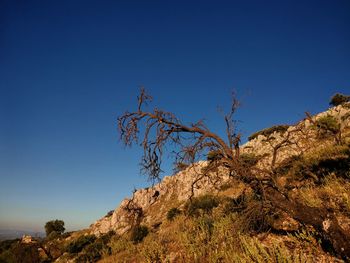 View in the mountain with sunset