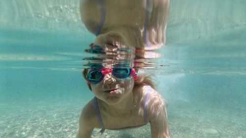 Man swimming in sea