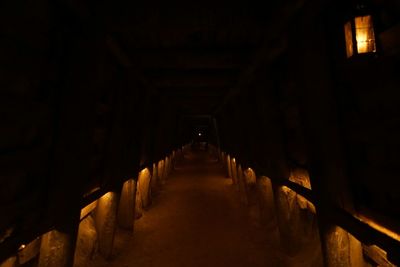 Empty road in tunnel