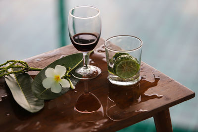 Close-up of drink on table