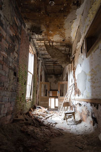 Interior of abandoned home