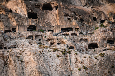 Rock monastery in vardzia in georgia