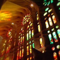 Low angle view of illuminated lights